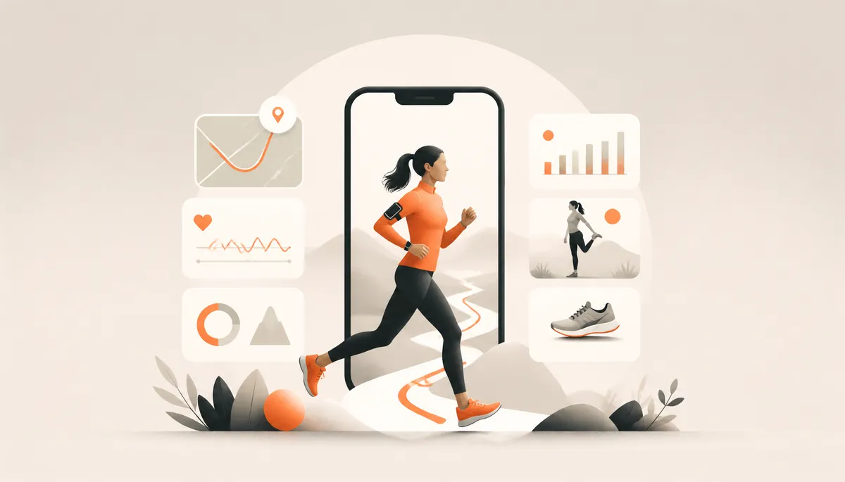 Runner using the adidas Running app on a smartphone outdoors