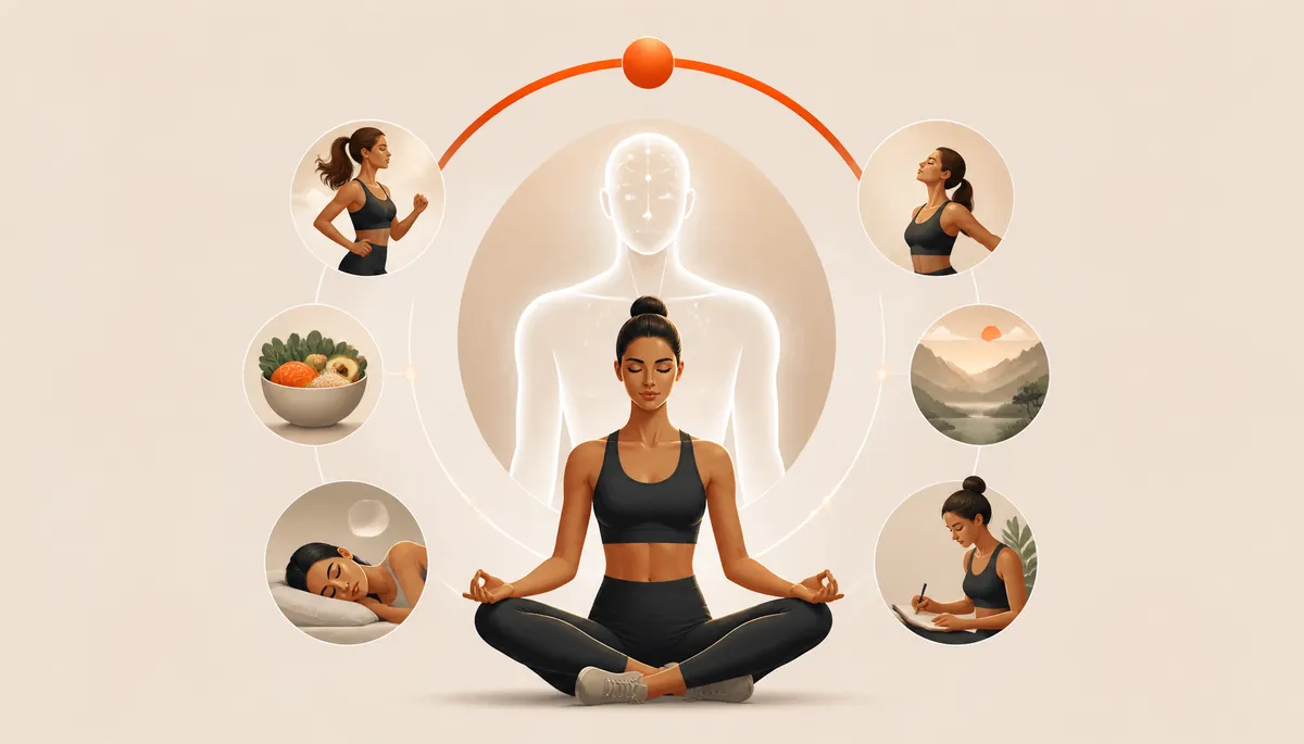 Illustration du tableau de bord holistique Atlo reliant sport et nutrition