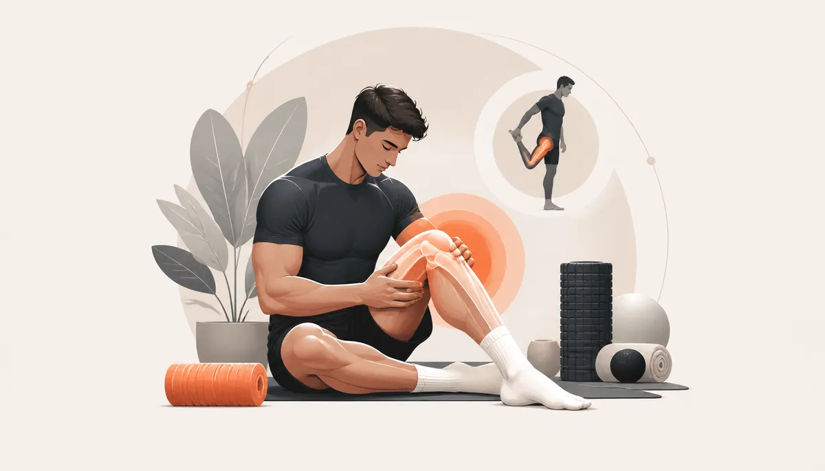 Illustration of muscle recovery and restorative sleep