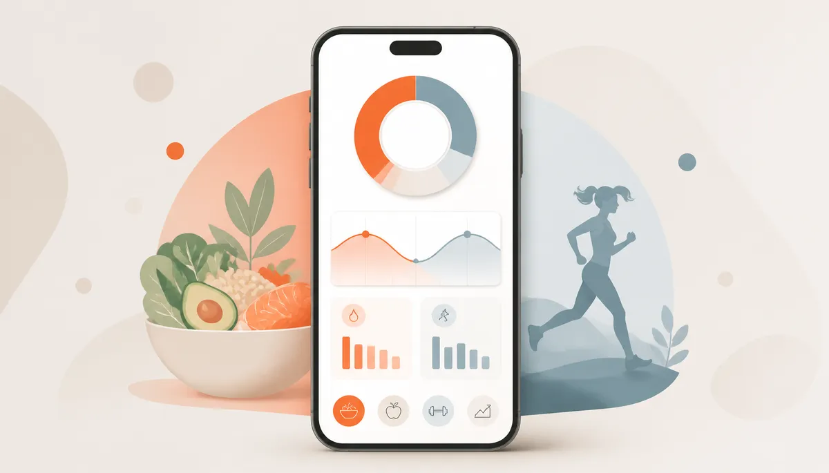 Illustration éditoriale des piliers nutrition, entraînement et récupération