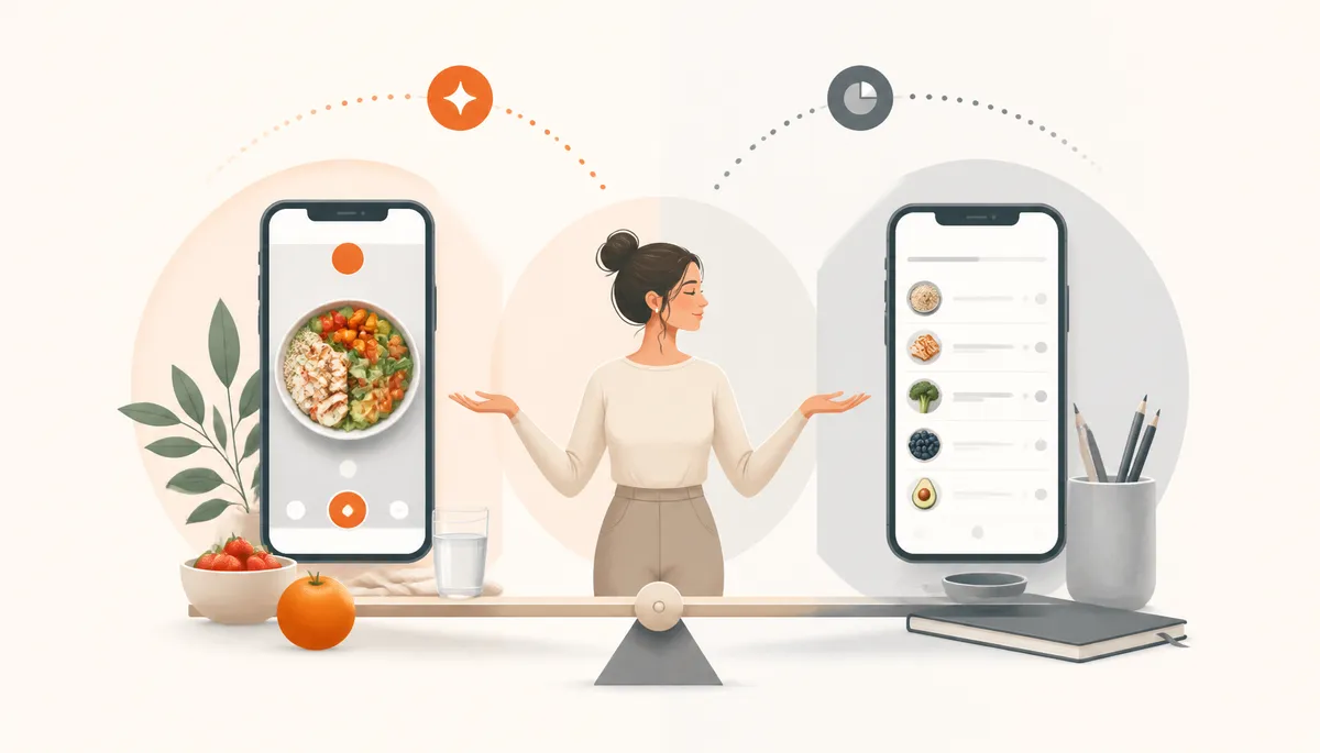 Illustration éditoriale d'un journal alimentaire et d'une assiette