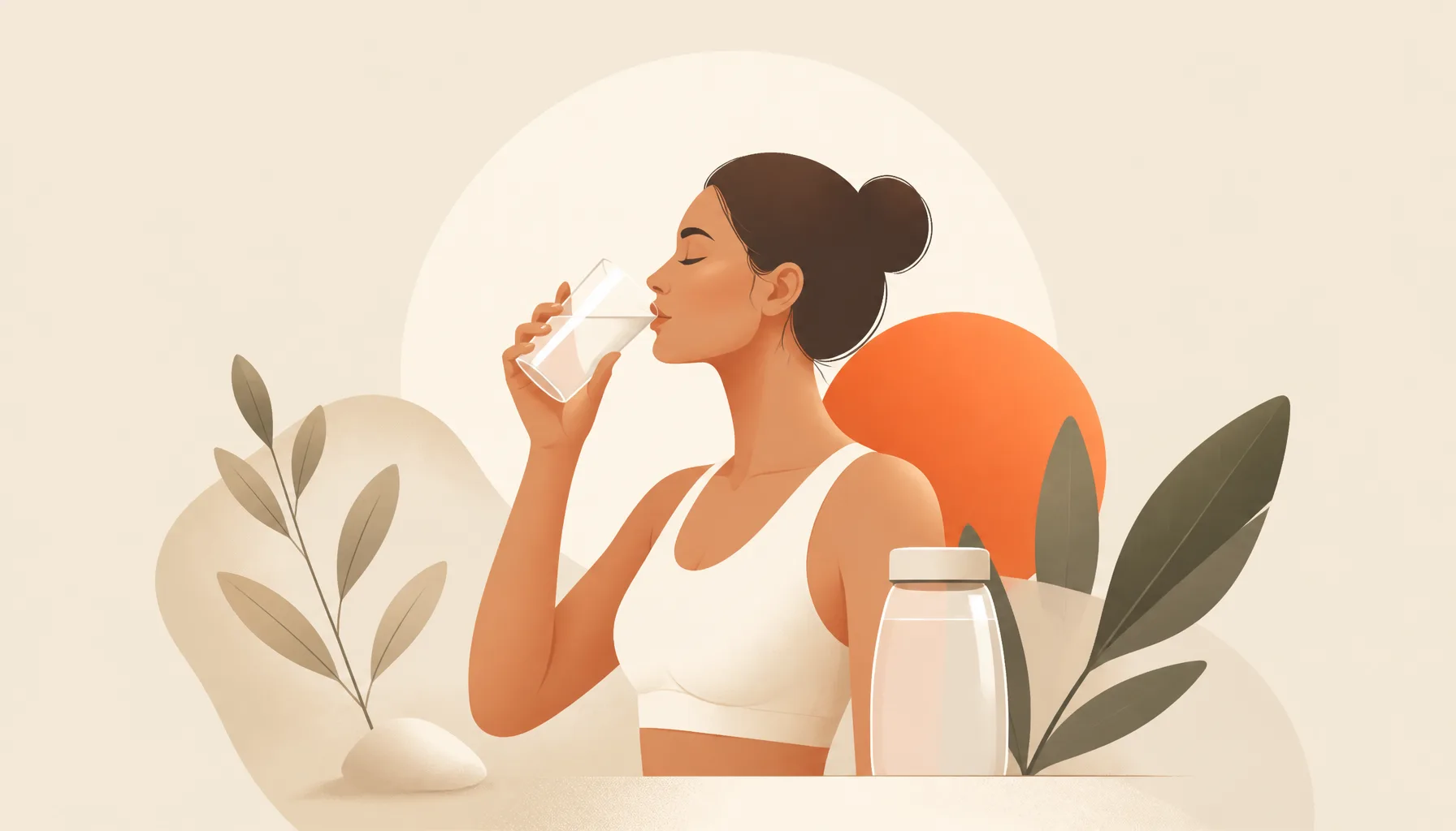 Athlete hydrating after exercise