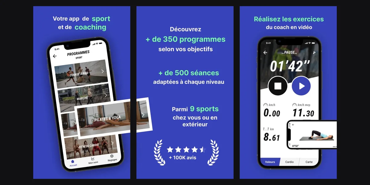 Application Decathlon Coach, capture d'écran