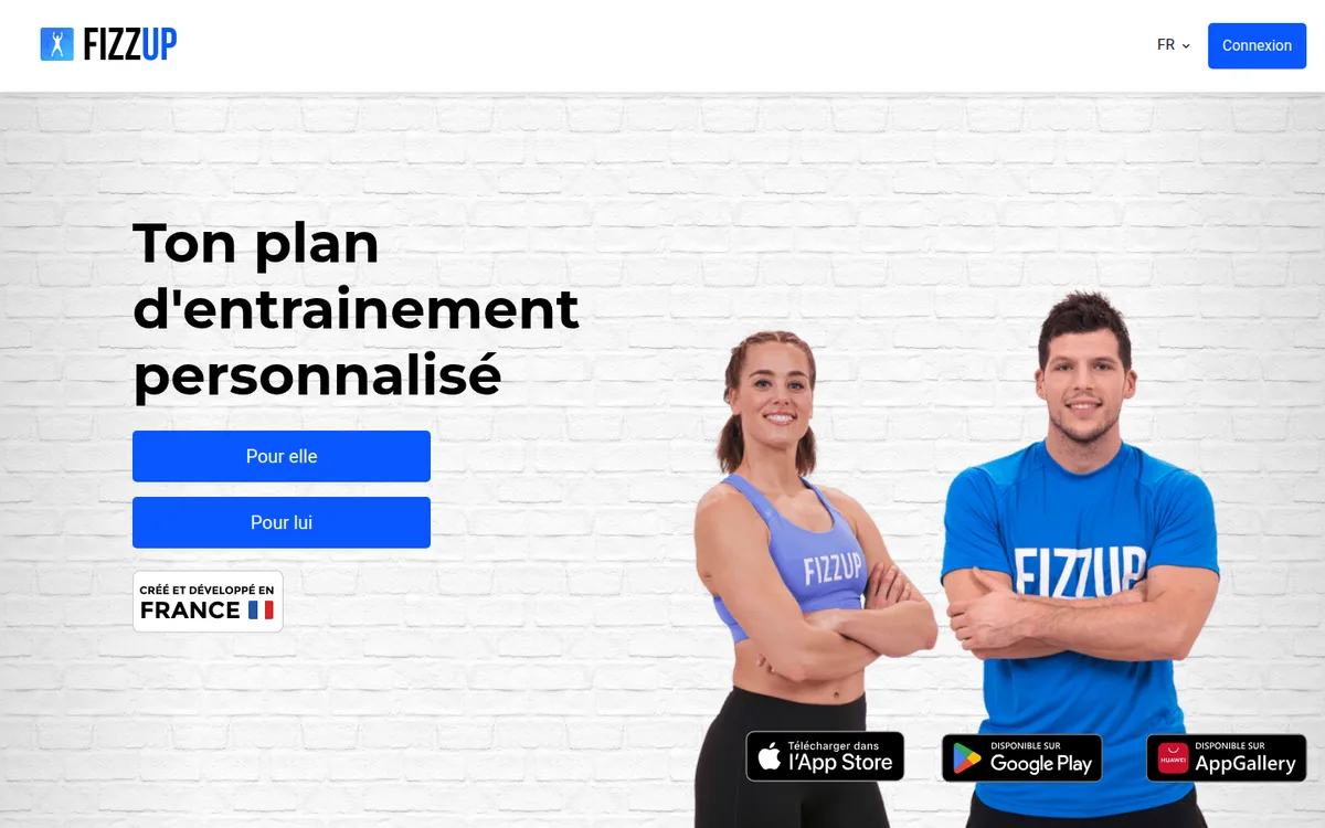 Application FizzUp, capture d'écran