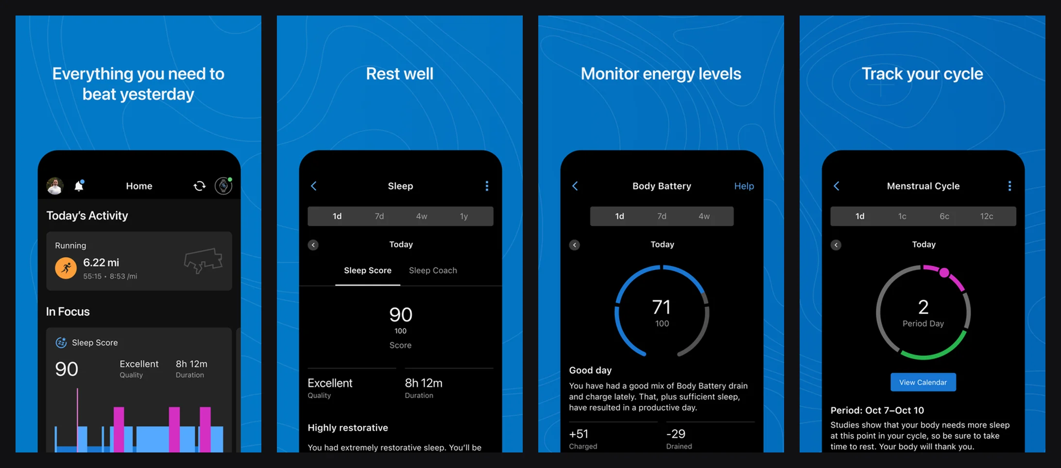 Garmin app screenshot