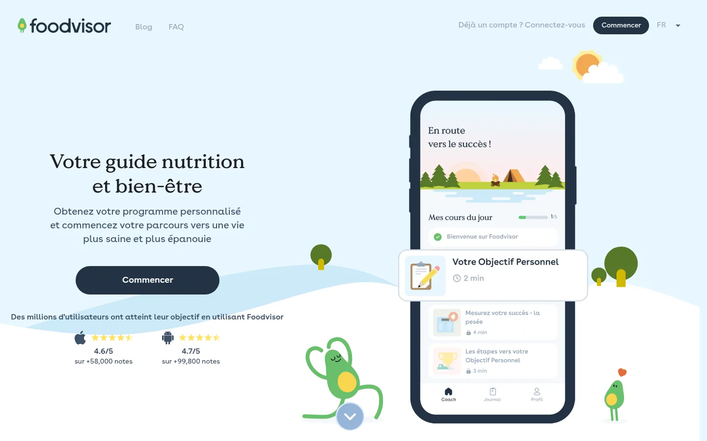 Application Foodvisor ,  capture d'écran