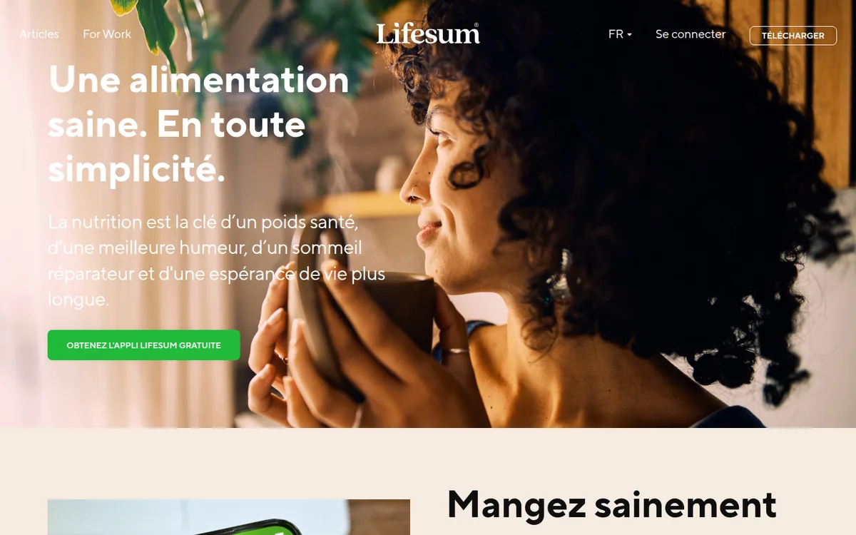 Application Lifesum ,  capture d'écran