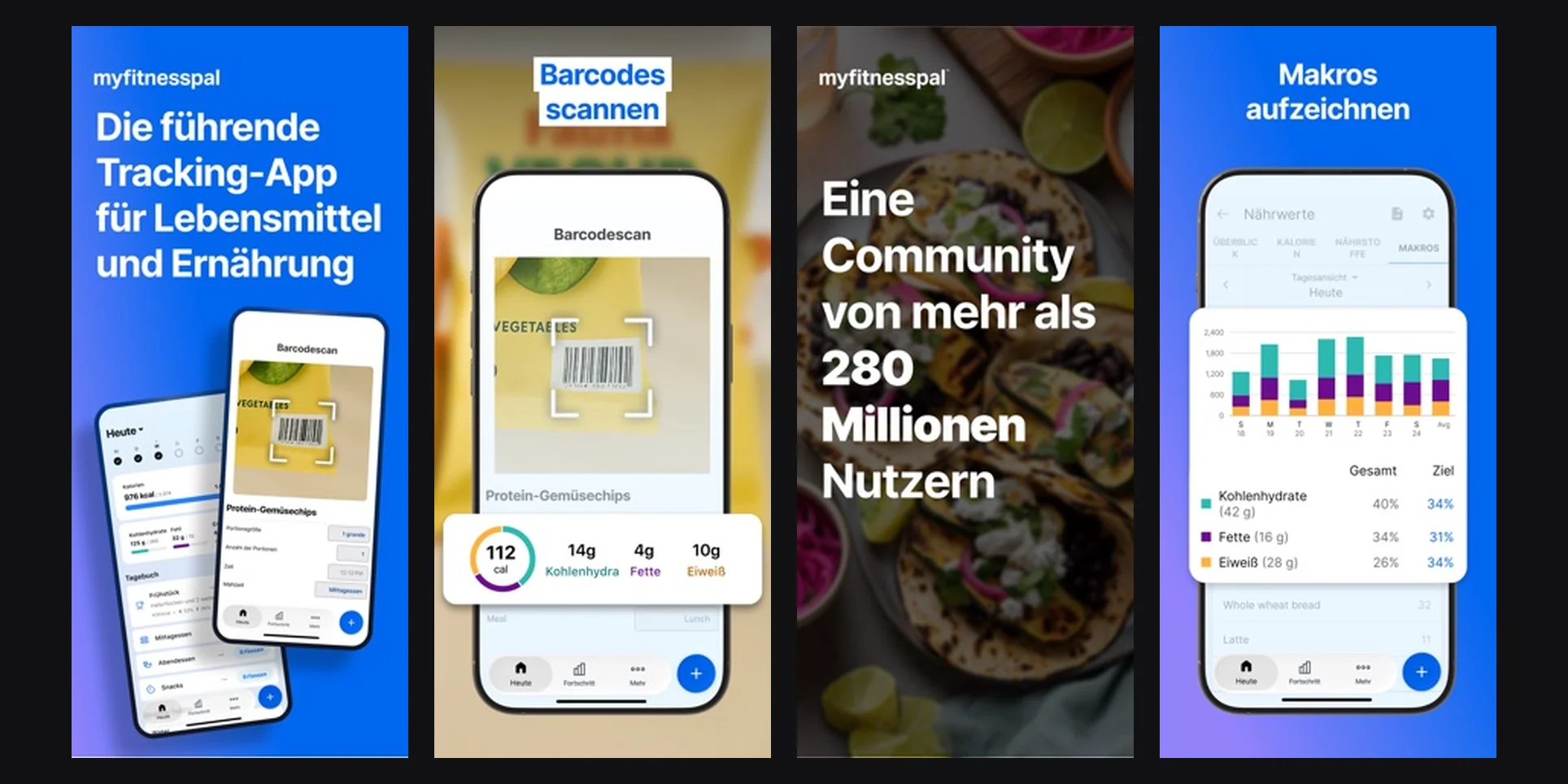 Application MyFitnessPal, capture d'ecran