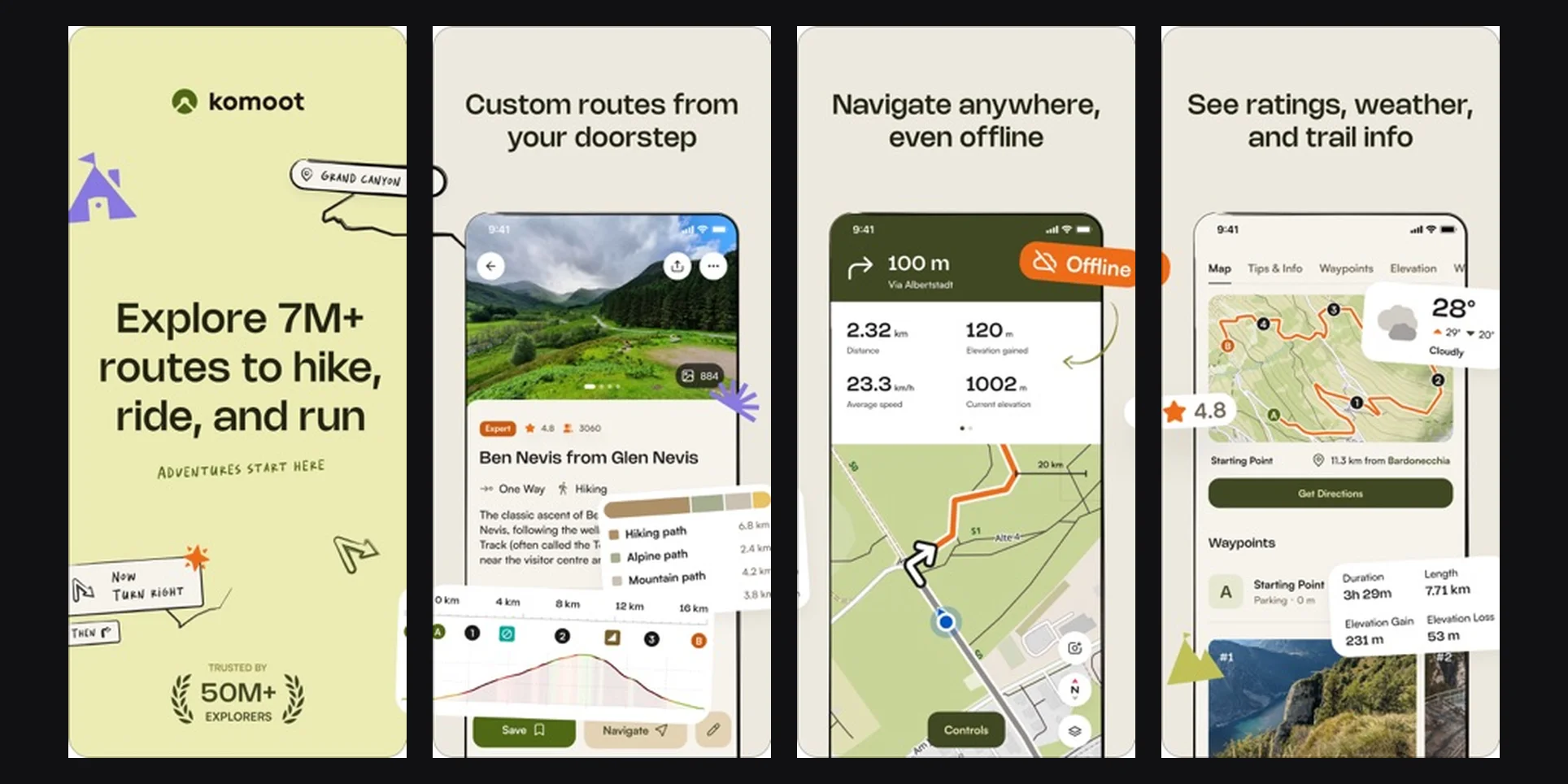 Komoot app screenshot