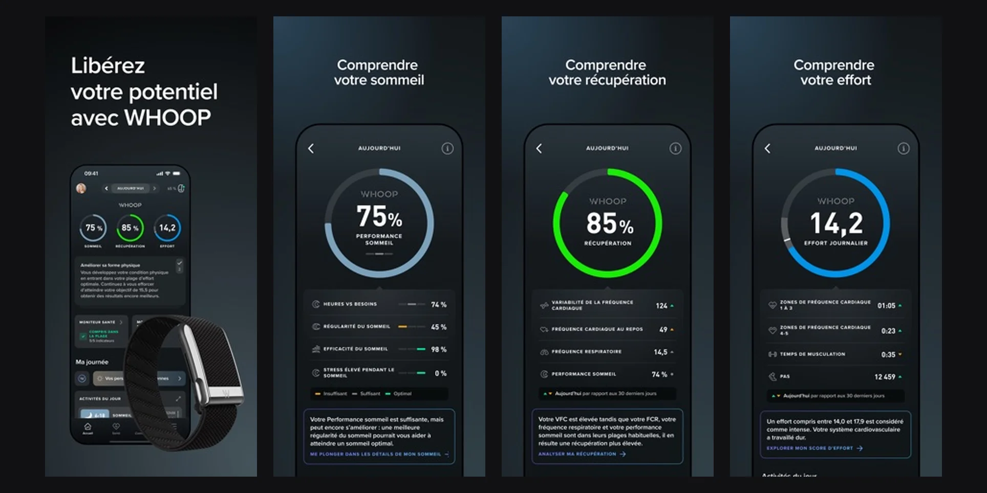 Application Whoop, capture d'ecran